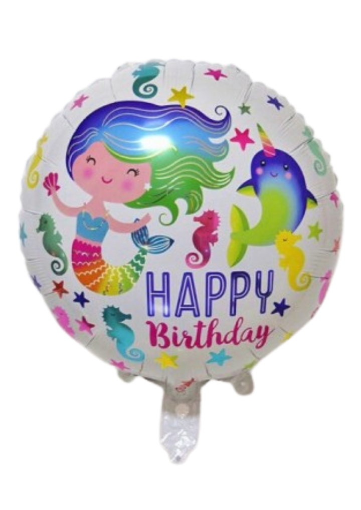 Balon okrągły syrenka HAPPY BIRTHDAY